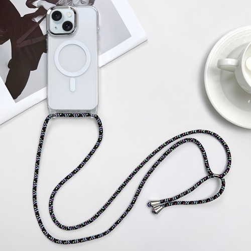 For iPhone 15 Plus MagSafe Magnetic PC + TPU Phone Case with Lanyard(Colorful Black)
For iPhone 15 Plus MagSafe Magnetic PC + TPU Phone Case with Lanyard(Colorful Black)
