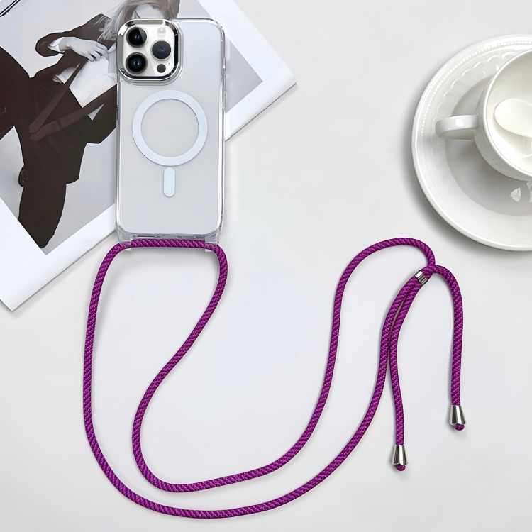 For iPhone 14 Pro Max MagSafe Magnetic PC + TPU Phone Case with Lanyard(Rose Purple)
For iPhone 14 Pro Max MagSafe Magnetic PC + TPU Phone Case with Lanyard(Rose Purple)
