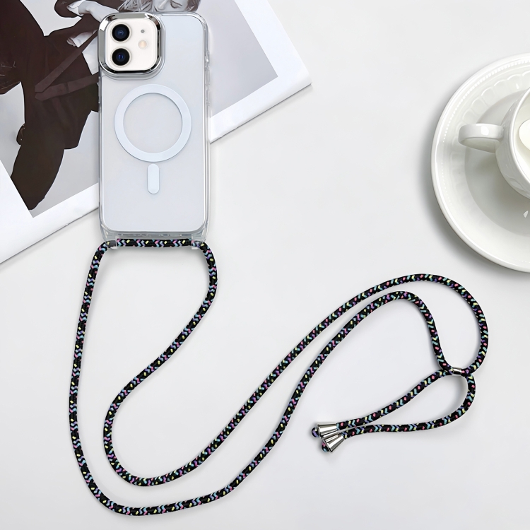 For iPhone 11 MagSafe Magnetic PC + TPU Phone Case with Lanyard(Colorful Black)
For iPhone 11 MagSafe Magnetic PC + TPU Phone Case with Lanyard(Colorful Black)