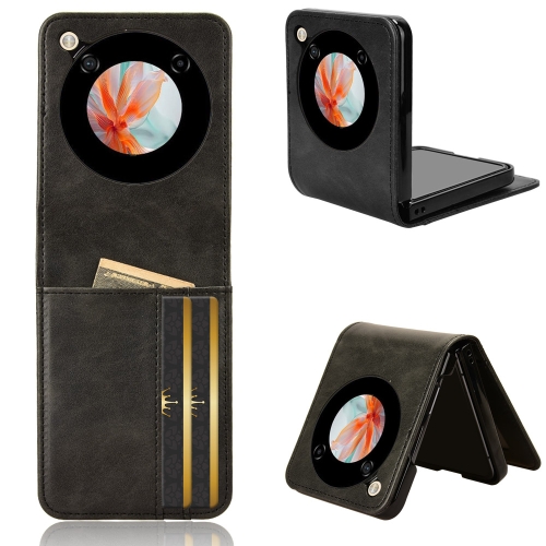 

For ZTE nubia Flip / Libero Flip Skin Feel Card Slot Leather Phone Case(Black)