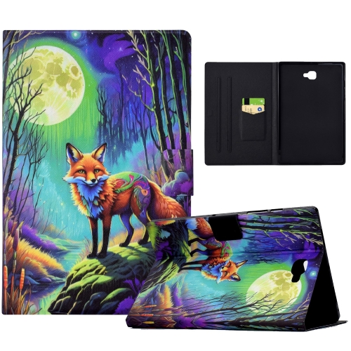 

For Samsung Galaxy Tab A 10.1 T580 Voltage Painted Smart Leather Tablet Case(Moonlight Fox)