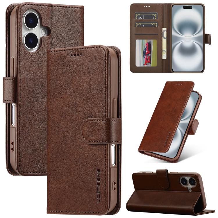 LC.IMEEKE Calf Texture Horizontal Flip Leather Case For iPhone 17(Brown)
LC.IMEEKE Calf Texture Horizontal Flip Leather Case For iPhone 17(Brown)