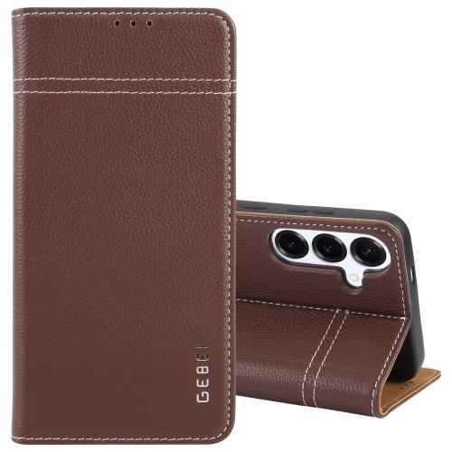 For Samsung Galaxy S25 5G GEBEI Top-grain Horizontal Flip Leather Phone Case(Brown)
For Samsung Galaxy S25 5G GEBEI Top-grain Horizontal Flip Leather Phone Case(Brown)