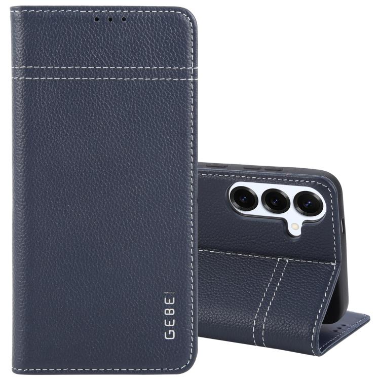 For Galaxy S25 5G GEBEI Top-grain Horizontal Flip Leather Phone Case(Blue)
For Galaxy S25 5G GEBEI Top-grain Horizontal Flip Leather Phone Case(Blue)