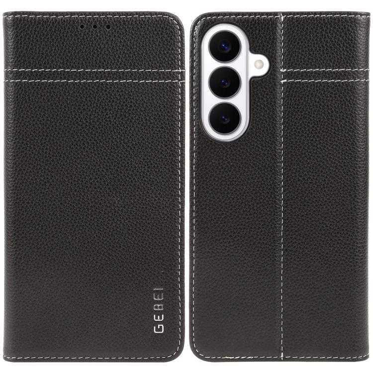 For Galaxy S26 5G GEBEI Top-grain Horizontal Flip Leather Phone Case(Black)
For Galaxy S26 5G GEBEI Top-grain Horizontal Flip Leather Phone Case(Black)