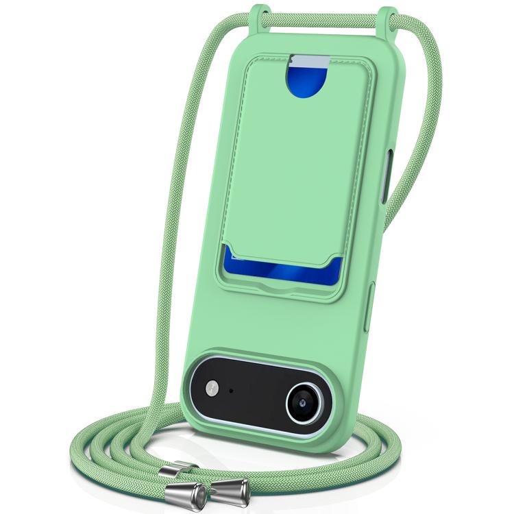 For iPhone Air Integrated Card Bag Solid Color Liquid Silicone Phone Case with Lanyard(Green)
For iPhone Air Integrated Card Bag Solid Color Liquid Silicone Phone Case with Lanyard(Green)