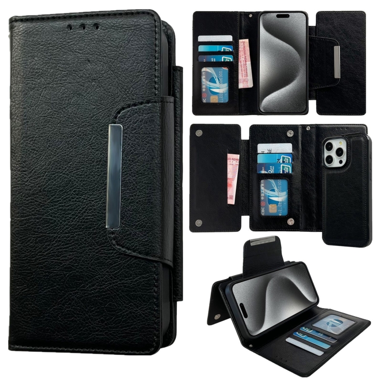 For iPhone 15 Pro Multifunctional Seven Cards Wallet Leather Phone Case(Black)
For iPhone 15 Pro Multifunctional Seven Cards Wallet Leather Phone Case(Black)