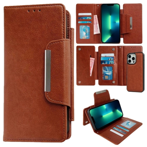 For iPhone 13 Pro Max Multifunctional Seven Cards Wallet Leather Phone Case(Brown)
For iPhone 13 Pro Max Multifunctional Seven Cards Wallet Leather Phone Case(Brown)