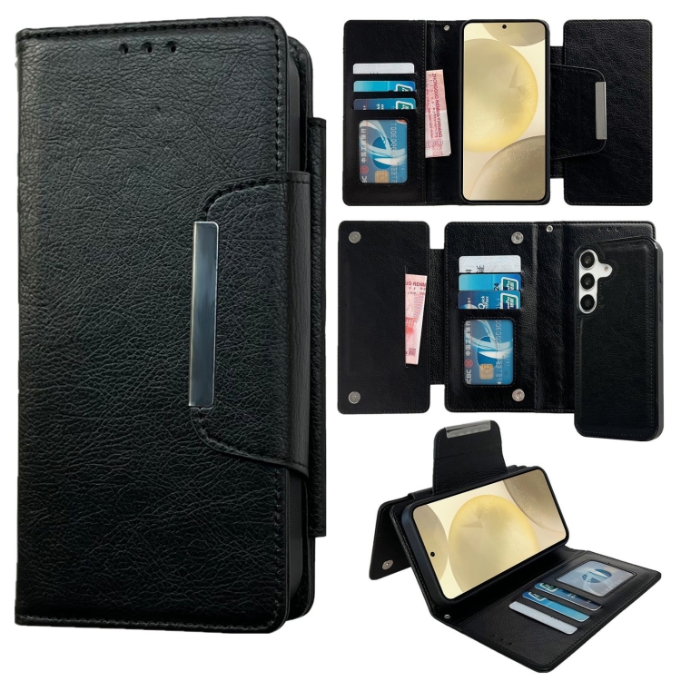 For Samsung Galaxy S24+ 5G Multifunctional 7-Card Wallet Leather Phone Case(Black)
For Samsung Galaxy S24+ 5G Multifunctional 7-Card Wallet Leather Phone Case(Black)
