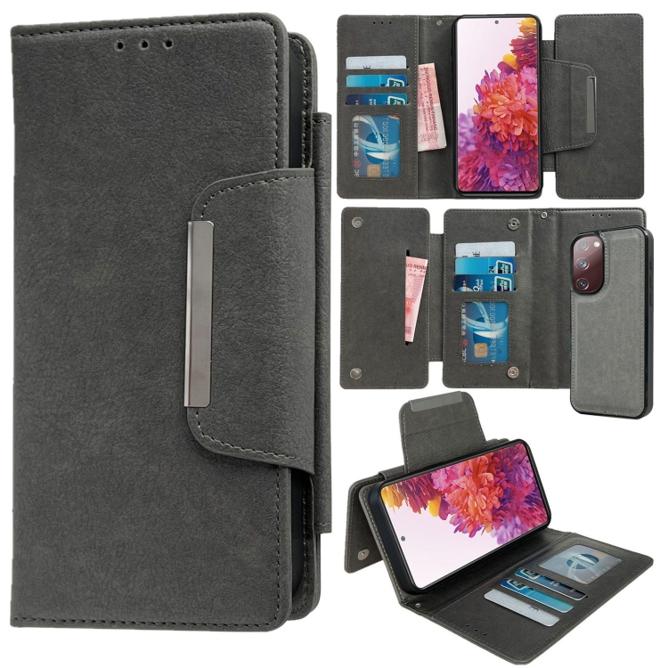 For Samsung Galaxy S20 FE Multifunctional 7-Card Wallet Leather Phone Case(Grey)
For Samsung Galaxy S20 FE Multifunctional 7-Card Wallet Leather Phone Case(Grey)