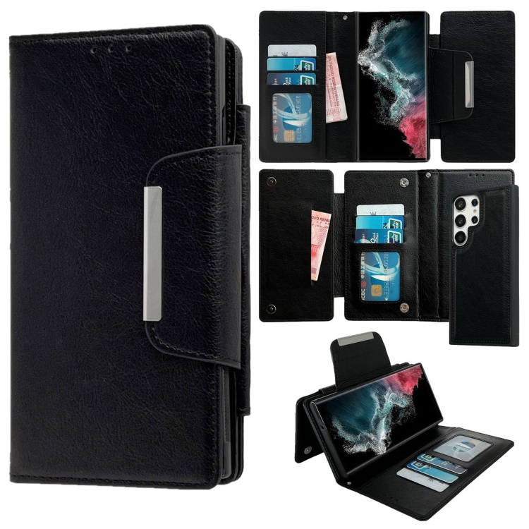 For Samsung Galaxy S22 Ultra 5G Multifunctional 7-Card Wallet Leather Phone Case(Black)
For Samsung Galaxy S22 Ultra 5G Multifunctional 7-Card Wallet Leather Phone Case(Black)