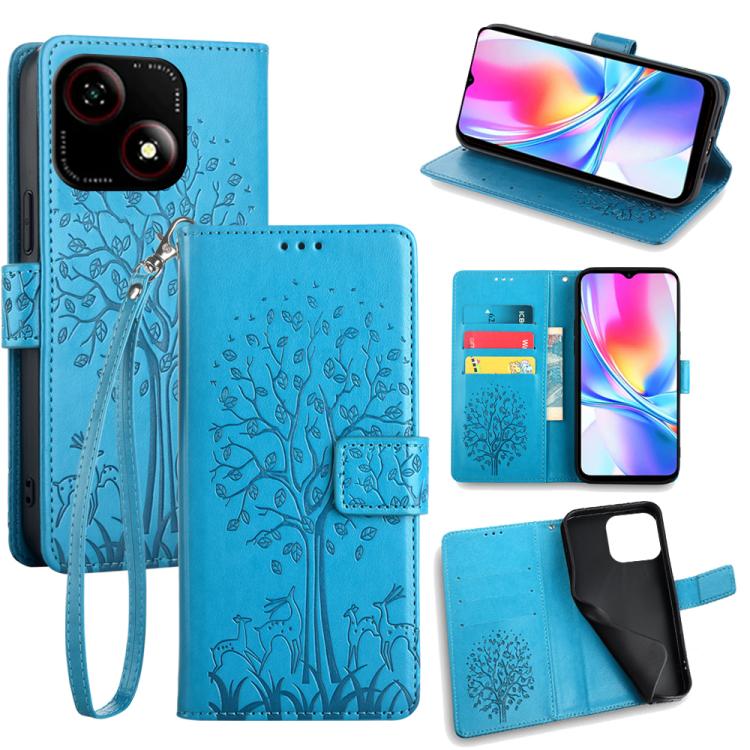For ZTE Blade A35e 4G Tree & Deer Embossed Leather Phone Case(Blue)
For ZTE Blade A35e 4G Tree & Deer Embossed Leather Phone Case(Blue)