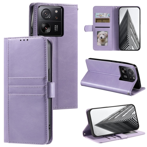 

For Xiaomi Redmi K60 Ultra Simple 6-Card Wallet Leather Phone Case(Purple)