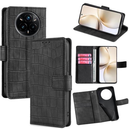 For Realme 14 Pro+ 5G Skin Feel Crocodile Magnetic Clasp Leather Phone Case(Black)
For Realme 14 Pro+ 5G Skin Feel Crocodile Magnetic Clasp Leather Phone Case(Black)