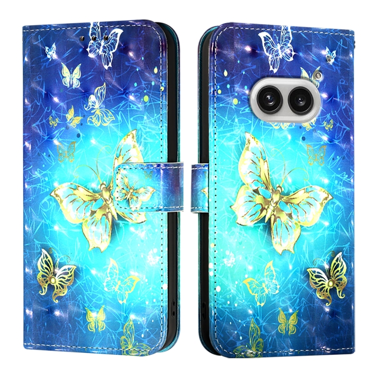 For Nothing Phone 2a 3D Painting Horizontal Flip Leather Phone Case(Golden Butterfly)
For Nothing Phone 2a 3D Painting Horizontal Flip Leather Phone Case(Golden Butterfly)