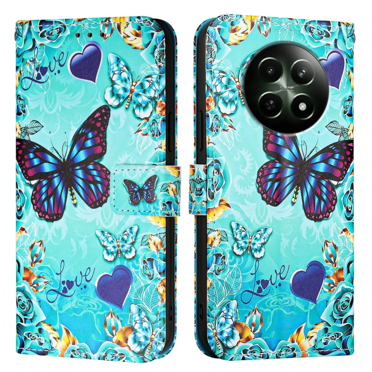 For Realme 12 5G Global Colored Drawing Pattern Plain Weave Leather Phone Case(Caring Butterfly)
For Realme 12 5G Global Colored Drawing Pattern Plain Weave Leather Phone Case(Caring Butterfly)