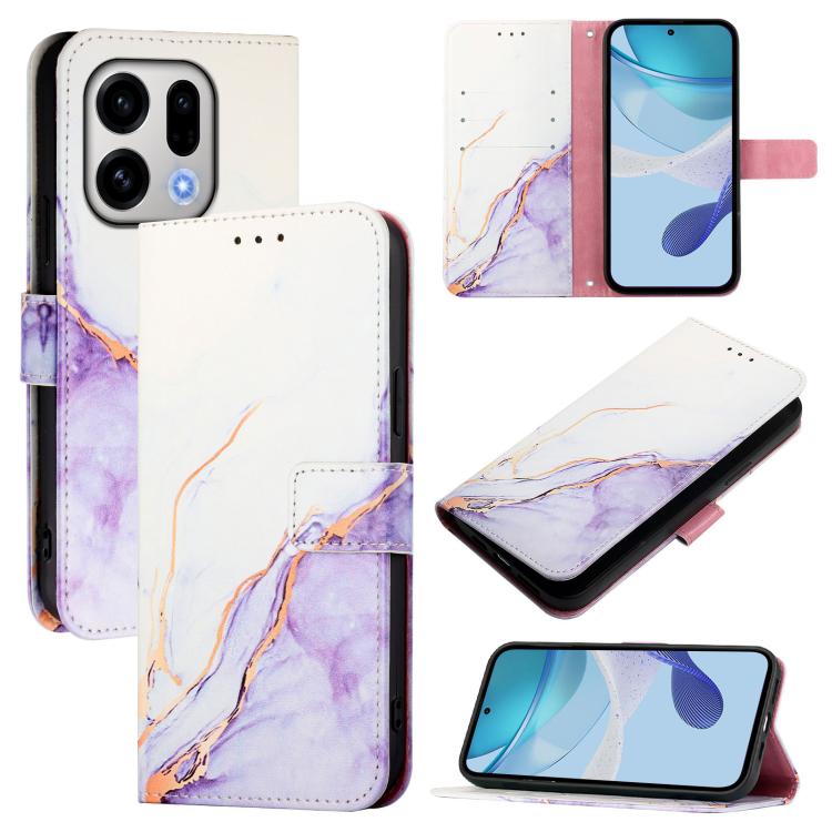 For OPPO Find X9 PT003 Marble Pattern Flip Leather Phone Case(White Purple)
For OPPO Find X9 PT003 Marble Pattern Flip Leather Phone Case(White Purple)