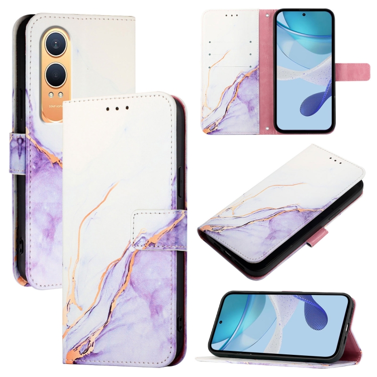 For OnePlus Nord CE4 Lite PT003 Marble Pattern Flip Leather Phone Case(White Purple)
For OnePlus Nord CE4 Lite PT003 Marble Pattern Flip Leather Phone Case(White Purple)