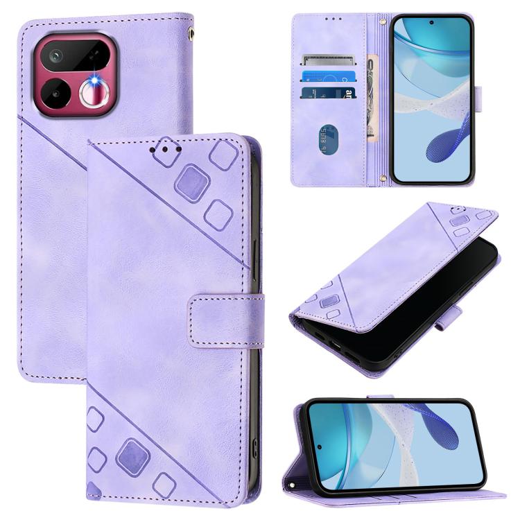 For Realme 16T 5G Global Skin-feel Embossed Leather Phone Case(Light Purple)
For Realme 16T 5G Global Skin-feel Embossed Leather Phone Case(Light Purple)