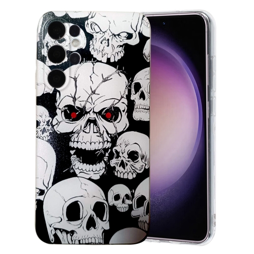 

For Samsung Galaxy S24 Ultra 5G Colored Drawing Pattern TPU Phone Case(Skull)