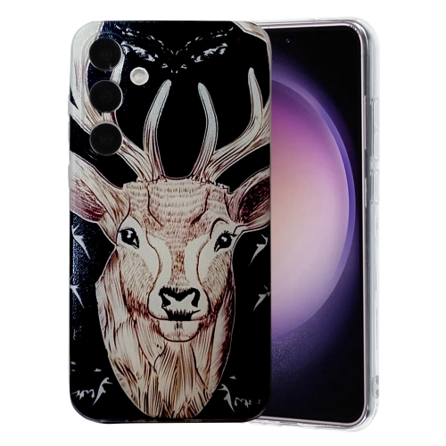 

For Samsung Galaxy S24+ 5G Colored Drawing Pattern TPU Phone Case(Deer)