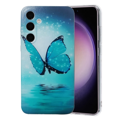 

For Samsung Galaxy S24 5G Colored Drawing Pattern TPU Phone Case(Butterfly)