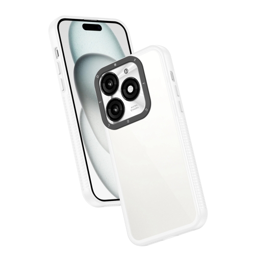 

For Itel A70 Frame Two Color Lens Ring TPU Phone Case(Transparent)