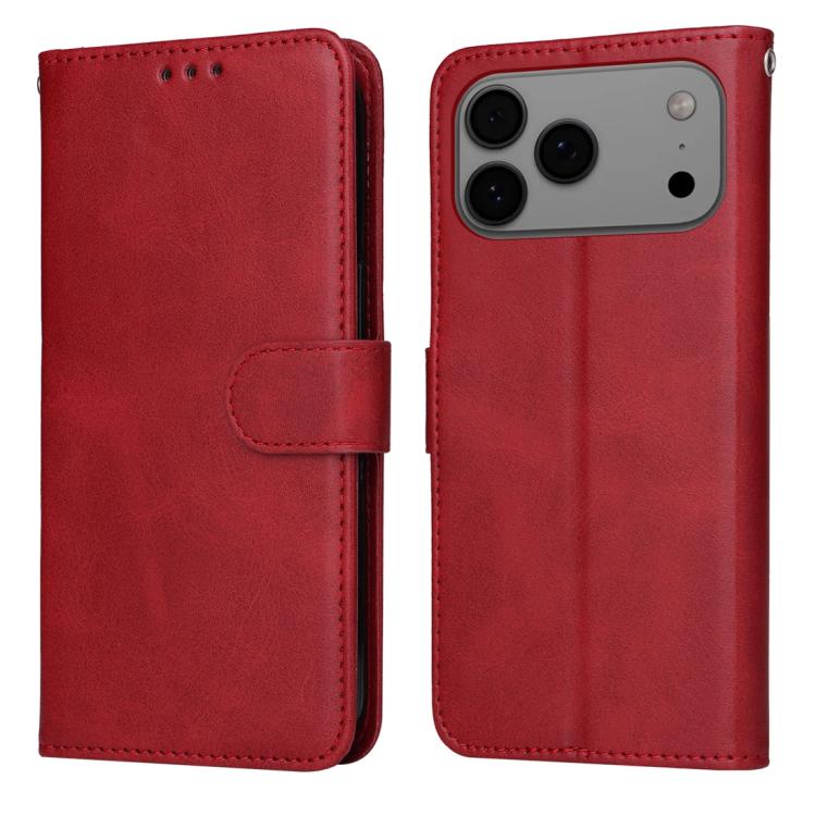 For iPhone 17 Pro Max Classic Calf Texture Flip Leather Phone Case(Red)
For iPhone 17 Pro Max Classic Calf Texture Flip Leather Phone Case(Red)