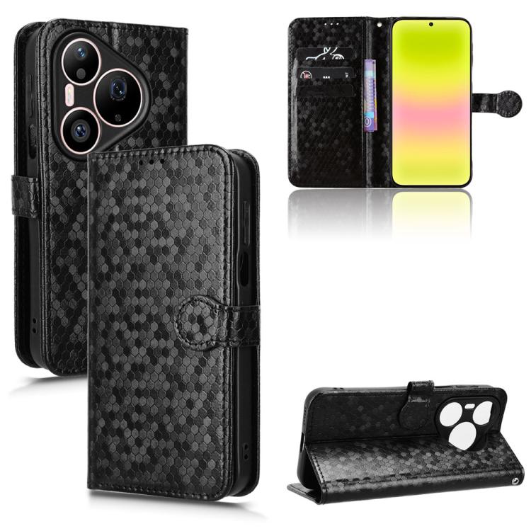 For Huawei Pura 90 Pro Max 5G Honeycomb Dot Texture Leather Phone Case(Black)
For Huawei Pura 90 Pro Max 5G Honeycomb Dot Texture Leather Phone Case(Black)