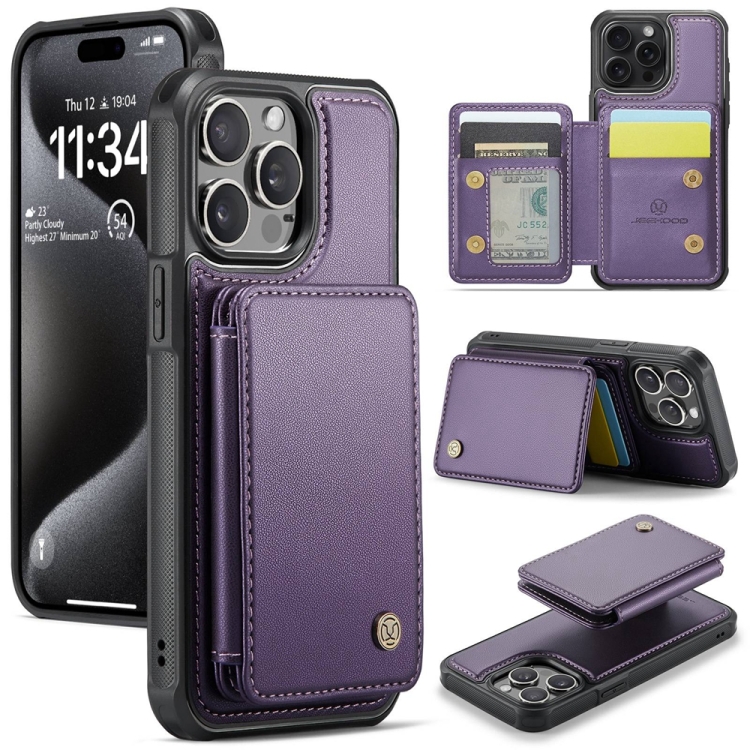 For iPhone 15 Pro JEEHOOD J05 Business Magnetic Style RFID Leather Phone Case(Purple)
For iPhone 15 Pro JEEHOOD J05 Business Magnetic Style RFID Leather Phone Case(Purple)