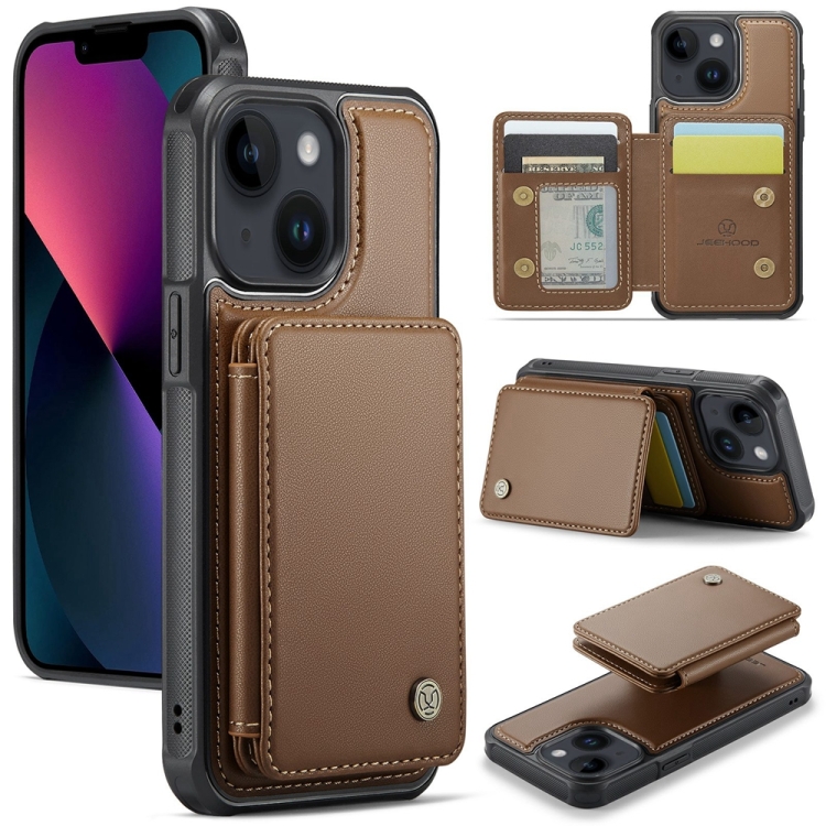 For iPhone 13 JEEHOOD J05 Business Magnetic Style RFID Leather Phone Case(Brown)
For iPhone 13 JEEHOOD J05 Business Magnetic Style RFID Leather Phone Case(Brown)
