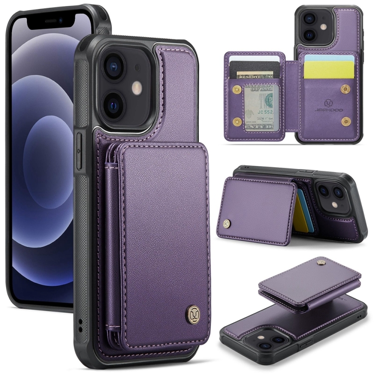 For iPhone 12 / 12 Pro JEEHOOD J05 Business Magnetic Style RFID Leather Phone Case(Purple)
For iPhone 12 / 12 Pro JEEHOOD J05 Business Magnetic Style RFID Leather Phone Case(Purple)
