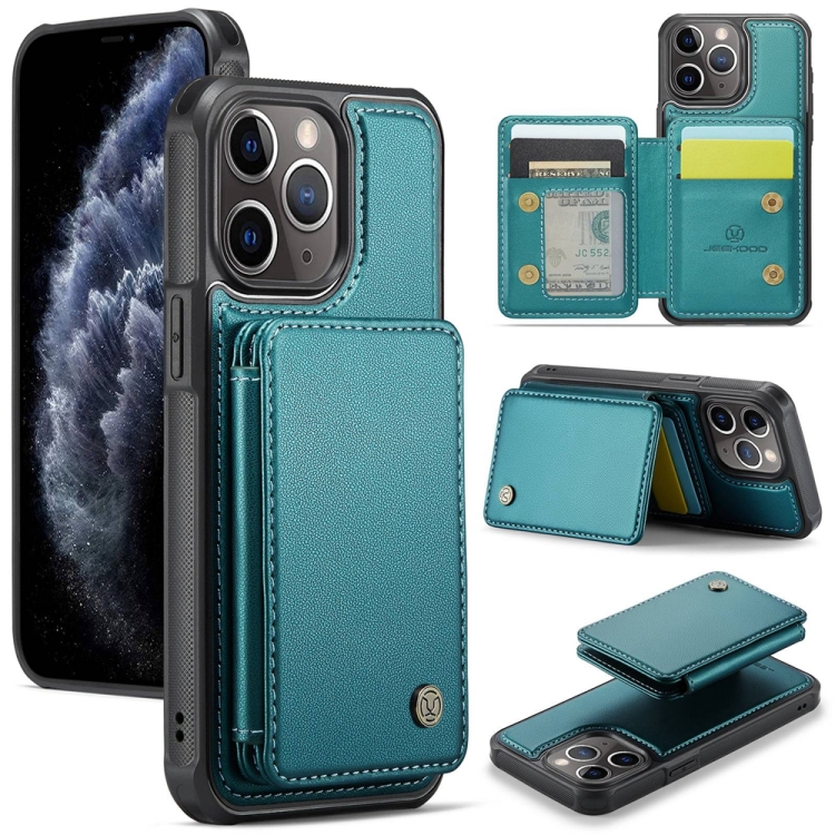 For iPhone 11 Pro Max JEEHOOD J05 Business Magnetic Style RFID Leather Phone Case(Blue Green)
For iPhone 11 Pro Max JEEHOOD J05 Business Magnetic Style RFID Leather Phone Case(Blue Green)