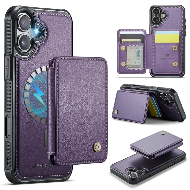 For iPhone 16 Plus JEEHOOD J05 Business Magnetic Style RFID Leather Phone Case(Purple)
For iPhone 16 Plus JEEHOOD J05 Business Magnetic Style RFID Leather Phone Case(Purple)