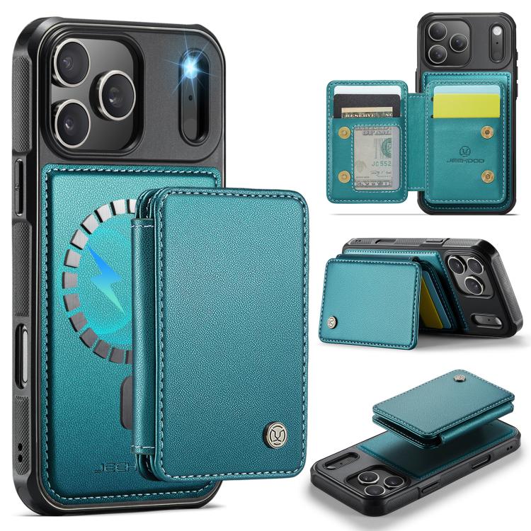For iPhone 17 Pro JEEHOOD J05 Business Magnetic Style RFID Leather Phone Case(Blue Green)
For iPhone 17 Pro JEEHOOD J05 Business Magnetic Style RFID Leather Phone Case(Blue Green)