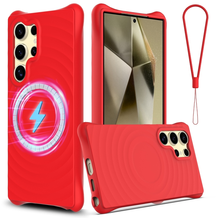 For Samsung Galaxy S25 Ultra 5G Wave Texture MagSafe Magnetic Liquid Silicone Phone Case(Red)
For Samsung Galaxy S25 Ultra 5G Wave Texture MagSafe Magnetic Liquid Silicone Phone Case(Red)