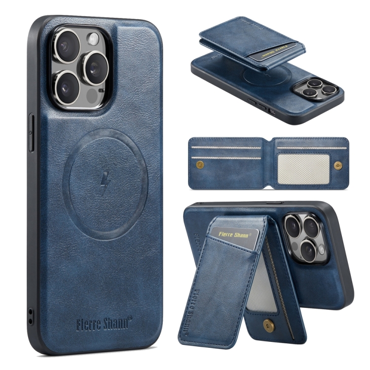 For iPhone 14 Pro Fierre Shann Cowhide Vertical Flip Magnetic Card Holder Phone Case(Blue)
For iPhone 14 Pro Fierre Shann Cowhide Vertical Flip Magnetic Card Holder Phone Case(Blue)