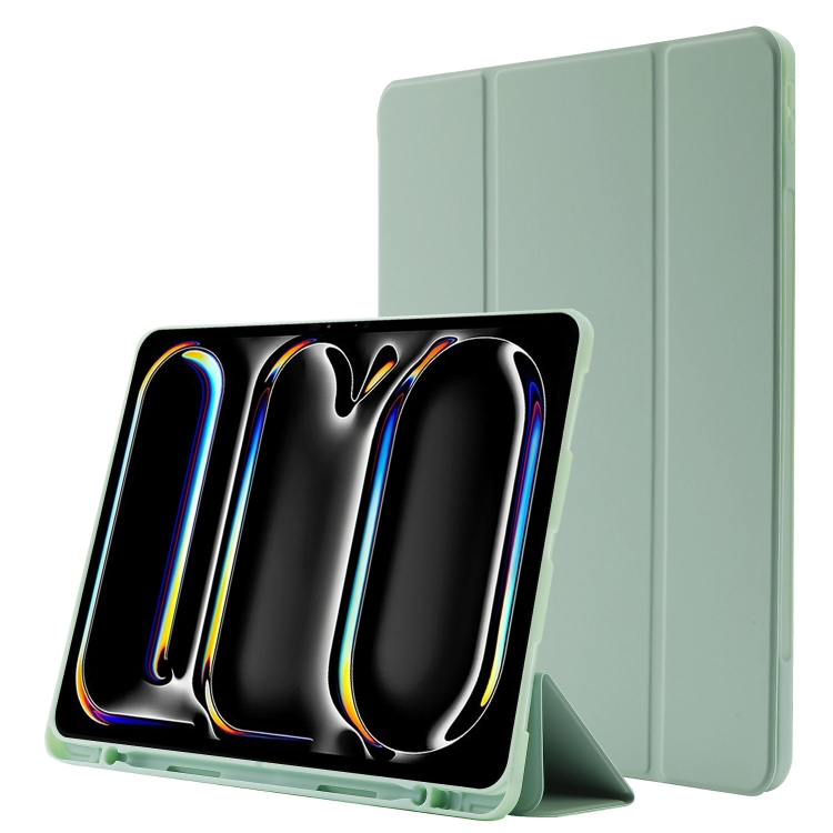 For iPad Pro 13 2025 / 2024 Skin Feel Tri-fold Leather Tablet Case with Pen Slot(Matcha Green)
For iPad Pro 13 2025 / 2024 Skin Feel Tri-fold Leather Tablet Case with Pen Slot(Matcha Green)