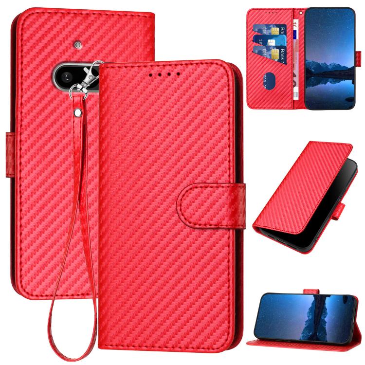 For Nothing Phone 3a YX0070 Carbon Fiber Buckle Leather Phone Case with Lanyard(Red)
For Nothing Phone 3a YX0070 Carbon Fiber Buckle Leather Phone Case with Lanyard(Red)