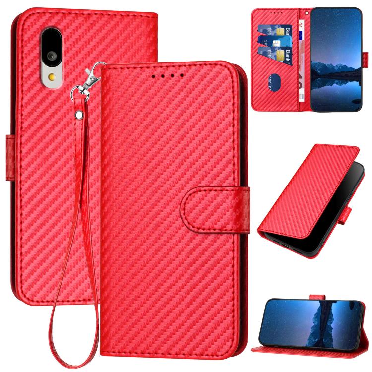 For Sharp Basio Active 3 YX0070 Carbon Fiber Buckle Leather Phone Case with Lanyard(Red)
For Sharp Basio Active 3 YX0070 Carbon Fiber Buckle Leather Phone Case with Lanyard(Red)