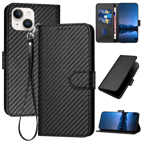 For iPhone 14 YX0070 Carbon Fiber Buckle Leather Phone Case with Lanyard(Black)
For iPhone 14 YX0070 Carbon Fiber Buckle Leather Phone Case with Lanyard(Black)