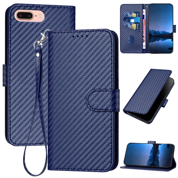 For iPhone 8 Plus / 7 Plus YX0070 Carbon Fiber Buckle Leather Phone Case with Lanyard(Royal Blue) 
For iPhone 8 Plus / 7 Plus YX0070 Carbon Fiber Buckle Leather Phone Case with Lanyard(Royal Blue)