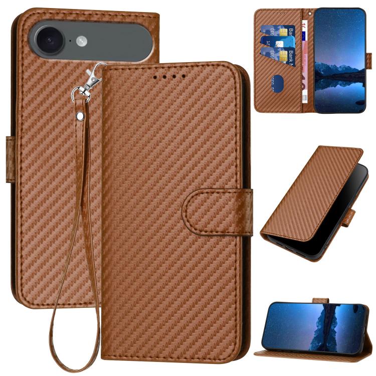 For iPhone 17 Air YX0070 Carbon Fiber Buckle Leather Phone Case with Lanyard(Coffee)
For iPhone 17 Air YX0070 Carbon Fiber Buckle Leather Phone Case with Lanyard(Coffee)