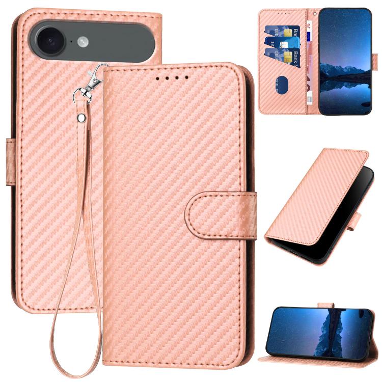 For iPhone 17 Air YX0070 Carbon Fiber Buckle Leather Phone Case with Lanyard(Pink)
For iPhone 17 Air YX0070 Carbon Fiber Buckle Leather Phone Case with Lanyard(Pink)