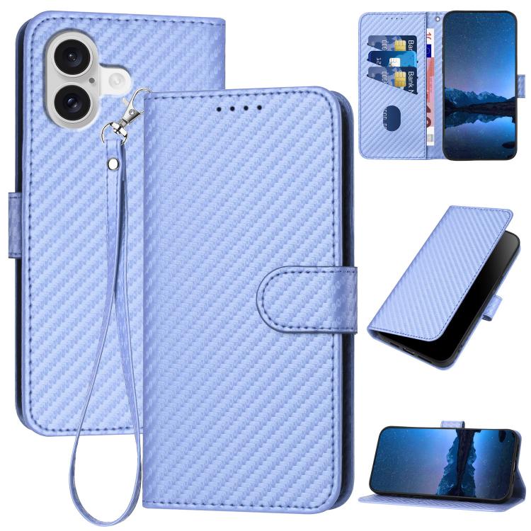 For iPhone 17 YX0070 Carbon Fiber Buckle Leather Phone Case with Lanyard(Light Purple)
For iPhone 17 YX0070 Carbon Fiber Buckle Leather Phone Case with Lanyard(Light Purple)