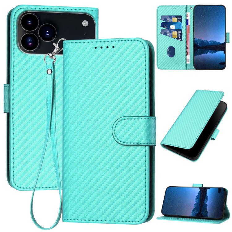 For iPhone 17 Pro YX0070 Carbon Fiber Buckle Leather Phone Case with Lanyard(Light Blue)
For iPhone 17 Pro YX0070 Carbon Fiber Buckle Leather Phone Case with Lanyard(Light Blue)