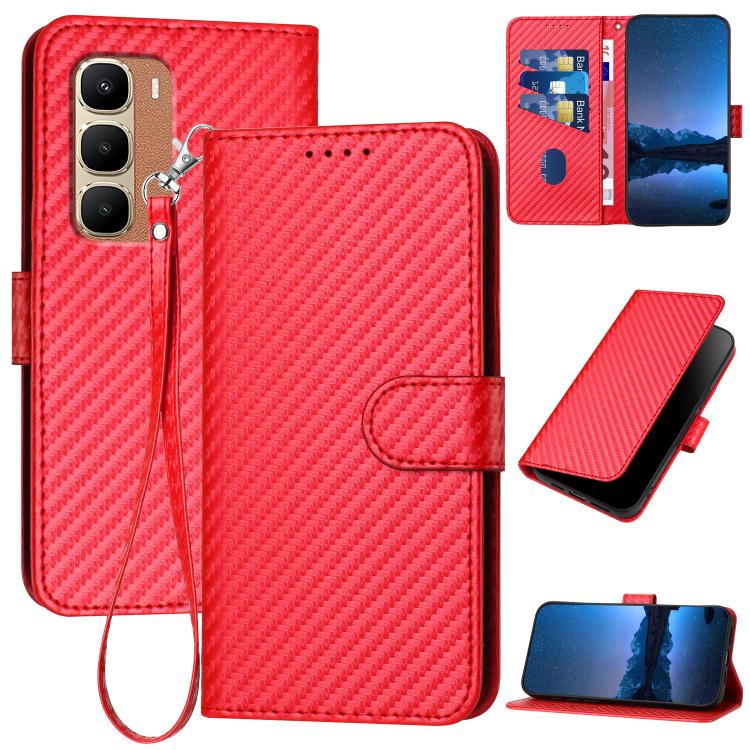 For Infinix Hot 70 5G YX0070 Carbon Fiber Buckle Leather Phone Case with Lanyard(Red)
For Infinix Hot 70 5G YX0070 Carbon Fiber Buckle Leather Phone Case with Lanyard(Red)