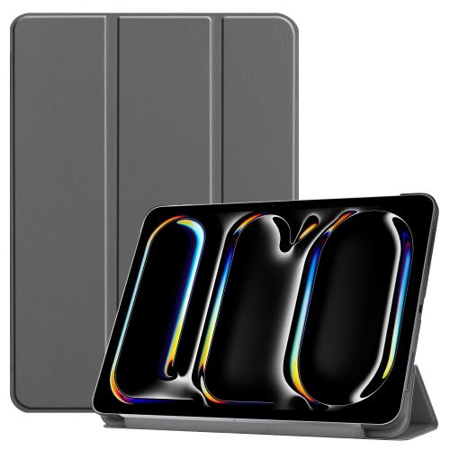 For iPad Pro 13 2024 Custer Pure Color 3-Fold Holder Smart Leather Tablet Case(Grey)
For iPad Pro 13 2024 Custer Pure Color 3-Fold Holder Smart Leather Tablet Case(Grey)