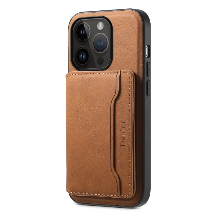 For iPhone 14 Pro Denior D13 Retro Texture Leather MagSafe Card Bag Phone Case(Brown)
For iPhone 14 Pro Denior D13 Retro Texture Leather MagSafe Card Bag Phone Case(Brown)