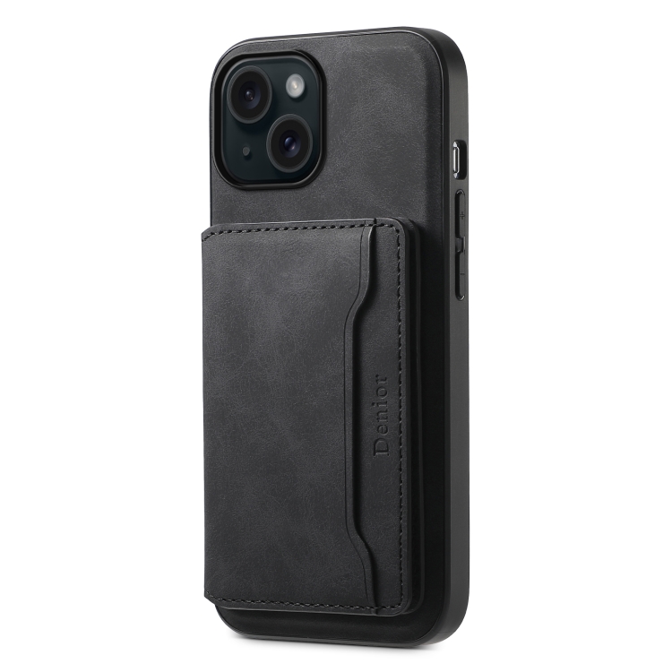 For iPhone 15 Denior D13 Retro Texture Leather MagSafe Card Bag Phone Case(Black)
For iPhone 15 Denior D13 Retro Texture Leather MagSafe Card Bag Phone Case(Black)